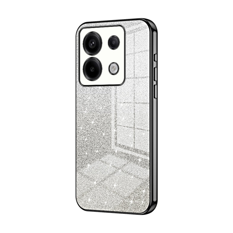 For Xiaomi Redmi Note 13 Pro 5G Gradient Glitter Powder Electroplated Phone Case(Black) - Note 13 Pro Cases by PMC TechLife | Online Shopping South Africa | PMC TechLife | Buy Now Pay Later Mobicred