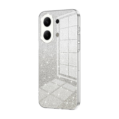 For Xiaomi Redmi Note 13 4G Gradient Glitter Powder Electroplated Phone Case(Transparent) - Note 13 Cases by PMC Jewellery | Online Shopping South Africa | PMC Jewellery | Buy Now Pay Later Mobicred