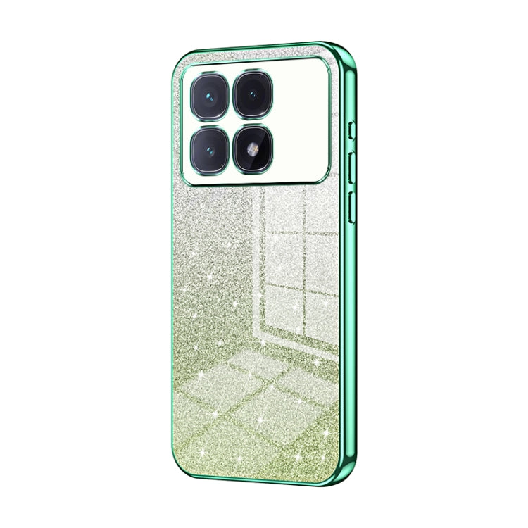For Redmi K70 Ultra Gradient Glitter Powder Electroplated Phone Case(Green) - Xiaomi Cases by PMC Jewellery | Online Shopping South Africa | PMC Jewellery | Buy Now Pay Later Mobicred