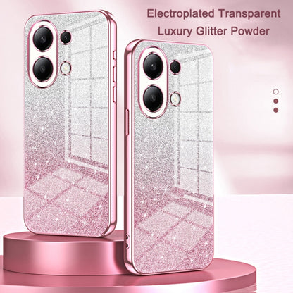 For Xiaomi Redmi Note 13 Pro+ Gradient Glitter Powder Electroplated Phone Case(Pink) - Note 13 Pro+ Cases by PMC Jewellery | Online Shopping South Africa | PMC Jewellery