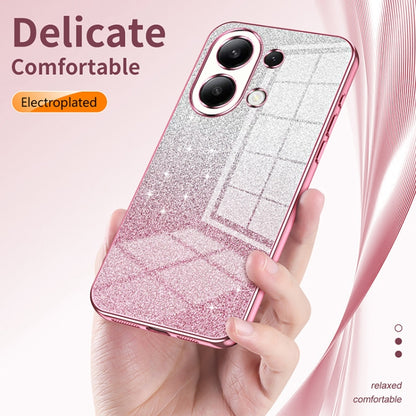 For Xiaomi Redmi Note 12 Pro+  Gradient Glitter Powder Electroplated Phone Case(Silver) - Xiaomi Cases by PMC Jewellery | Online Shopping South Africa | PMC Jewellery | Buy Now Pay Later Mobicred