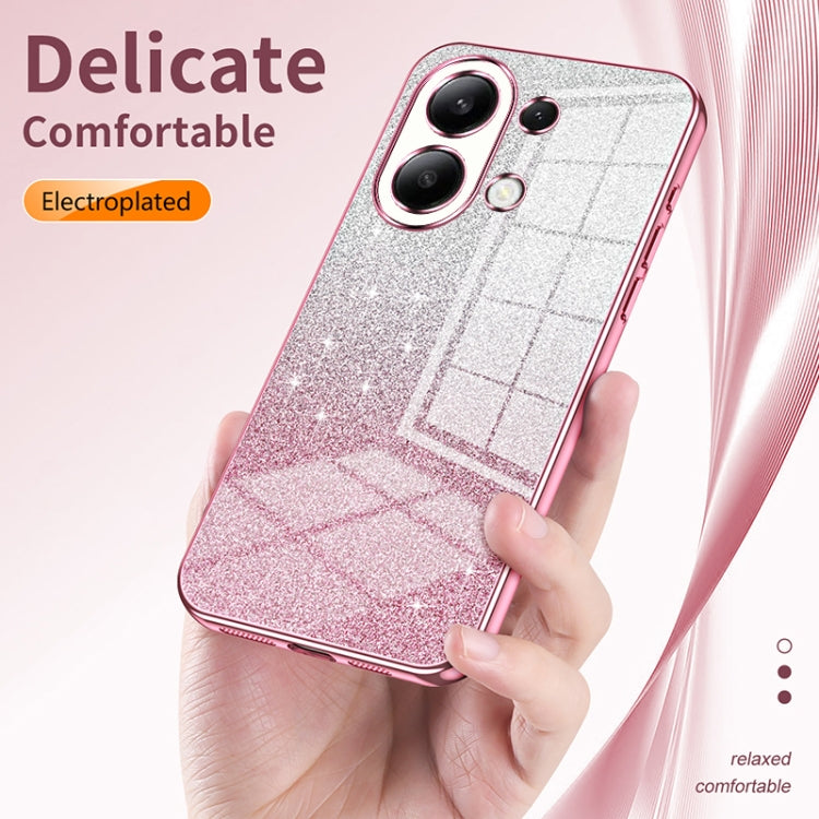 For Xiaomi Redmi Note 12R Pro Gradient Glitter Powder Electroplated Phone Case(Transparent) - Xiaomi Cases by PMC TechLife | Online Shopping South Africa | PMC TechLife | Buy Now Pay Later Mobicred