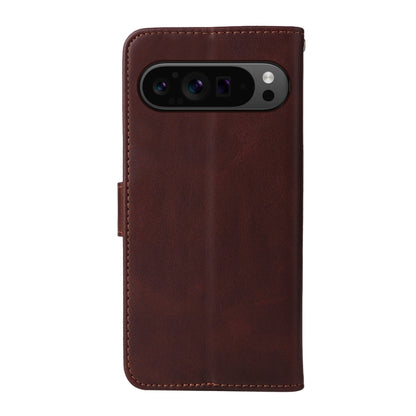 For Google Pixel 9 Pro Classic Calf Texture Flip Leather Phone Case(Brown) - Google Cases by PMC Jewellery | Online Shopping South Africa | PMC Jewellery | Buy Now Pay Later Mobicred