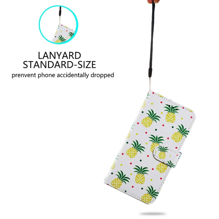 For Blackview A53 Pro Painted Pattern Horizontal Flip Leather Phone Case(Pineapple) - More Brand by PMC Jewellery | Online Shopping South Africa | PMC Jewellery | Buy Now Pay Later Mobicred