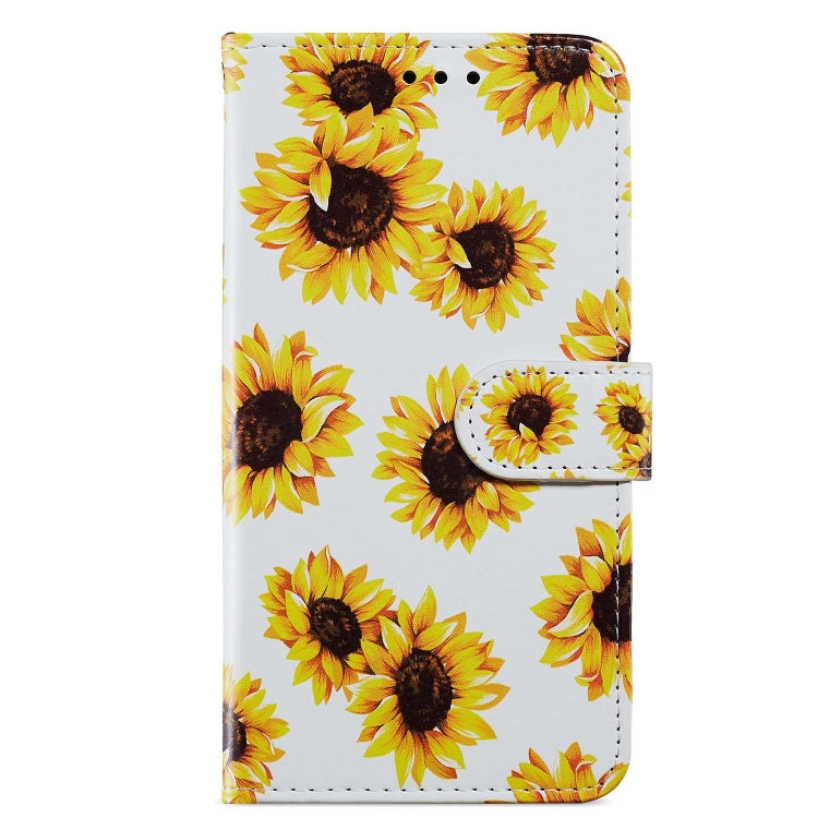 For Blackview A53 Pro Painted Pattern Horizontal Flip Leather Phone Case(Sunflower) - More Brand by PMC Jewellery | Online Shopping South Africa | PMC Jewellery | Buy Now Pay Later Mobicred
