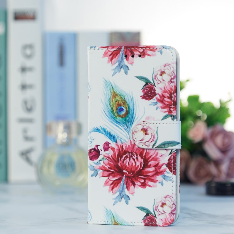 For Blackview A55 Pro Painted Pattern Horizontal Flip Leather Phone Case(Peacock Flower) - More Brand by PMC Jewellery | Online Shopping South Africa | PMC Jewellery | Buy Now Pay Later Mobicred