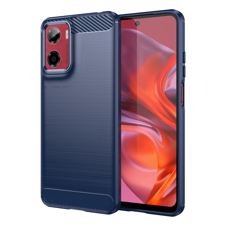 For Motorola Moto E15 Carbon Fiber Brushed Texture TPU Phone Case(Blue) - free shipping - PMC TechLife - Order now!