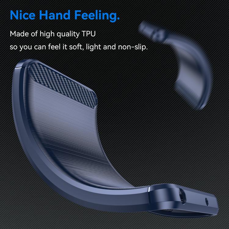 For Motorola Edge 60 Pro Carbon Fiber Brushed Texture TPU Phone Case(Blue) - free shipping - PMC TechLife - Order now!