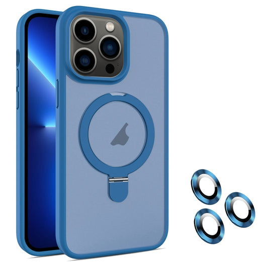 For iPhone 13 Pro MagSafe Magnetic Holder Phone Case(Blue) - iPhone 13 Pro Cases by PMC Jewellery | Online Shopping South Africa | PMC Jewellery