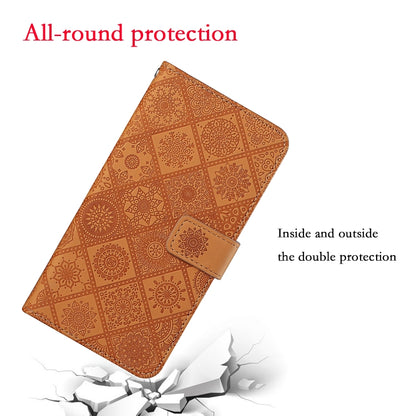 For Google Pixel 9 Pro XL Ethnic Style Embossed Pattern Leather Phone Case(Brown) - Google Cases by PMC Jewellery | Online Shopping South Africa | PMC Jewellery | Buy Now Pay Later Mobicred