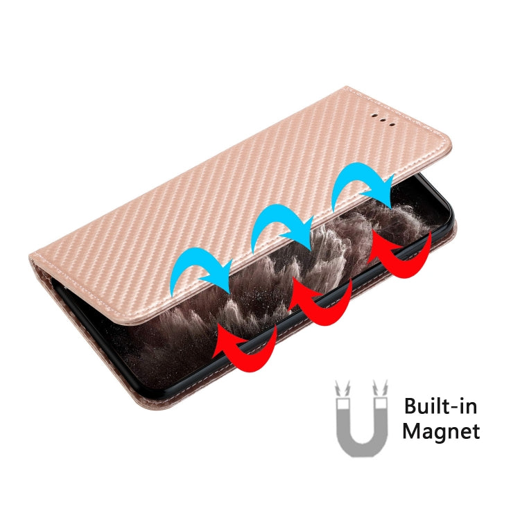 For Xiaomi Redmi Note 13 Pro 5G Carbon Fiber Texture Flip Holder Leather Phone Case(Rose Gold) - Note 13 Pro Cases by PMC Jewellery | Online Shopping South Africa | PMC Jewellery | Buy Now Pay Later Mobicred