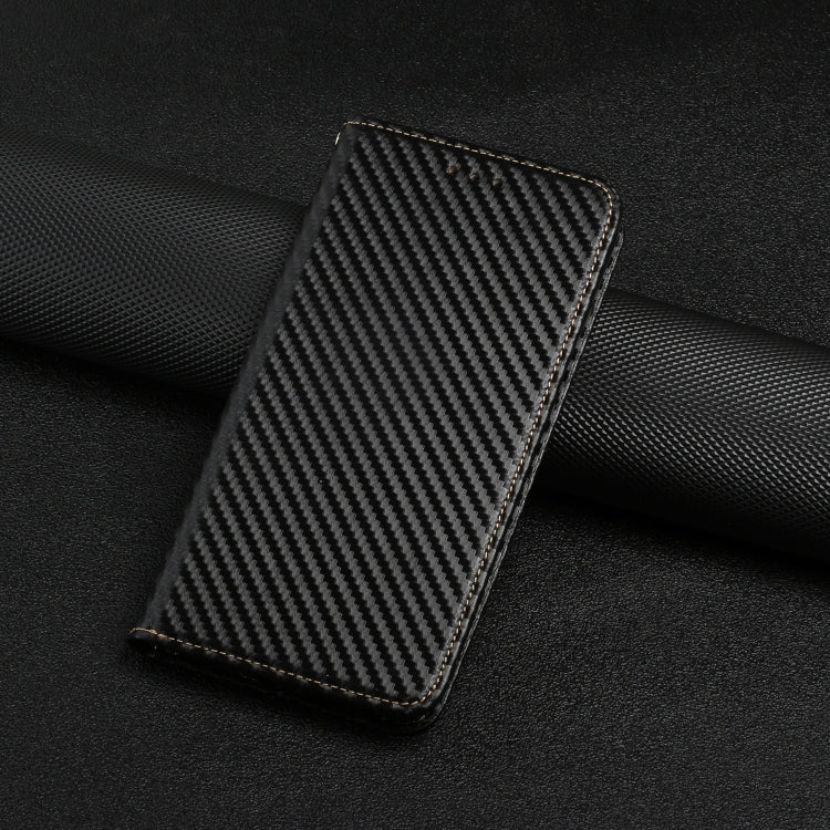 For Xiaomi Redmi Note 13 5G Carbon Fiber Texture Flip Holder Leather Phone Case(Black) - Note 13 Cases by PMC Jewellery | Online Shopping South Africa | PMC Jewellery | Buy Now Pay Later Mobicred