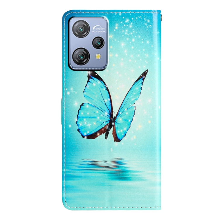 For Blackview A53 Pro Colored Drawing Leather Phone Case(Blue Butterfly) - More Brand by PMC TechLife | Online Shopping South Africa | PMC TechLife