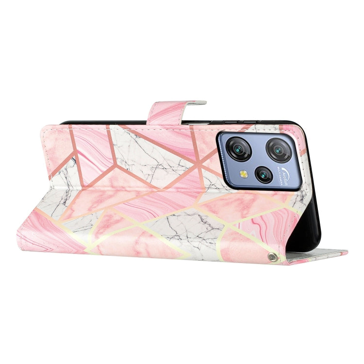 For Blackview A53 Pro Colored Drawing Leather Phone Case(Pink Marble) - More Brand by PMC Jewellery | Online Shopping South Africa | PMC Jewellery | Buy Now Pay Later Mobicred