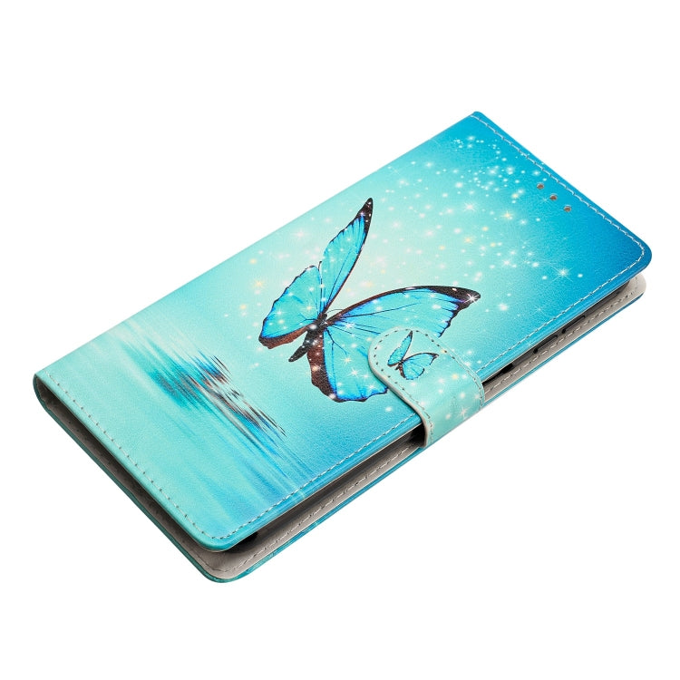 For Blackview A55 Pro Colored Drawing Leather Phone Case(Blue Butterfly) - More Brand by PMC Jewellery | Online Shopping South Africa | PMC Jewellery | Buy Now Pay Later Mobicred