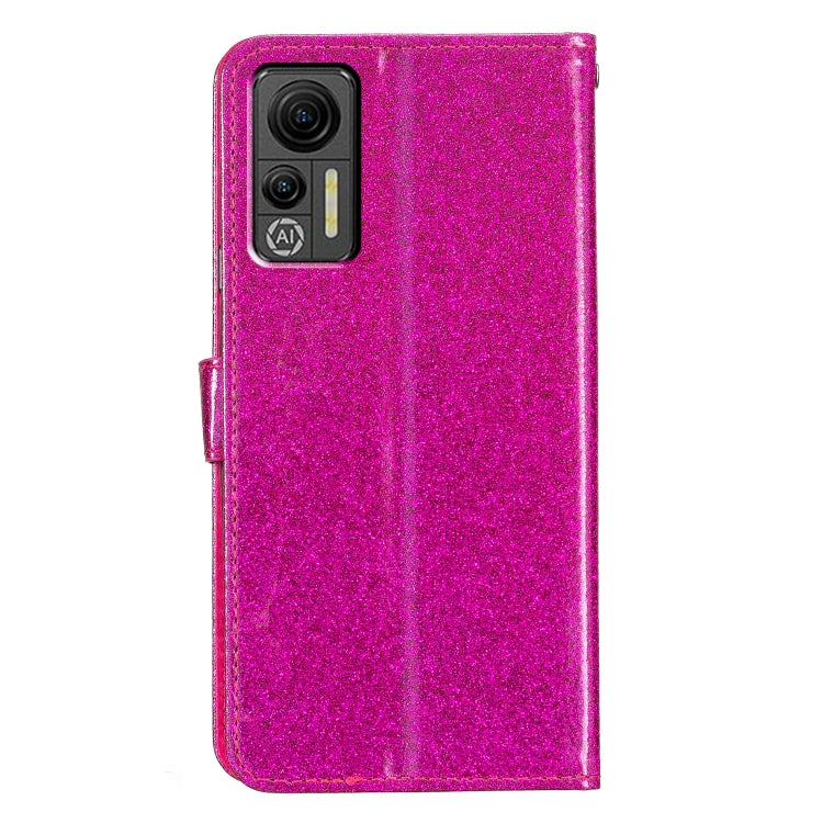 For Ulefone Note 14 Glitter Powder Flip Leather Phone Case(Rose Red) - Ulefone Cases by PMC Jewellery | Online Shopping South Africa | PMC Jewellery | Buy Now Pay Later Mobicred