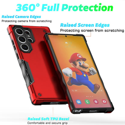 For Samsung Galaxy S24 Ultra 5G Non-slip Shockproof Armor Phone Case(Red) - Galaxy S24 Ultra 5G Cases by PMC Jewellery | Online Shopping South Africa | PMC Jewellery