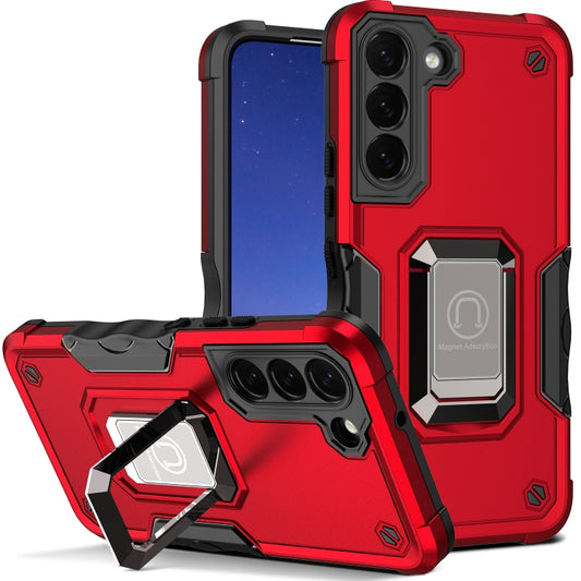 For Samsung Galaxy S24 5G Non-slip Shockproof Armor Phone Case with Ring Holder(Red) - Galaxy S24 5G Cases by PMC Jewellery | Online Shopping South Africa | PMC Jewellery