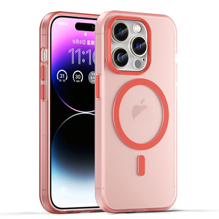 For iPhone 15 Pro MagSafe Frosted Translucent TPU + PC Full Coverage Phone Case(Red) - iPhone 15 Pro Cases by PMC TechLife | Online Shopping South Africa | PMC TechLife