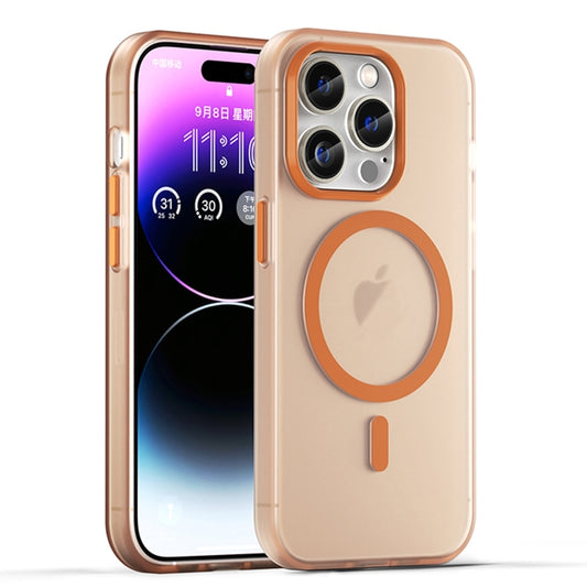 For iPhone 16 Pro MagSafe Frosted Translucent TPU + PC Full Coverage Phone Case(Orange) - iPhone 16 Pro Cases by PMC Jewellery | Online Shopping South Africa | PMC Jewellery | Buy Now Pay Later Mobicred