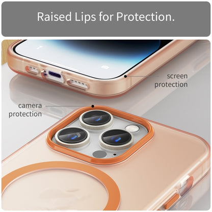 For iPhone 16 Pro MagSafe Frosted Translucent TPU + PC Full Coverage Phone Case(Orange) - iPhone 16 Pro Cases by PMC Jewellery | Online Shopping South Africa | PMC Jewellery | Buy Now Pay Later Mobicred