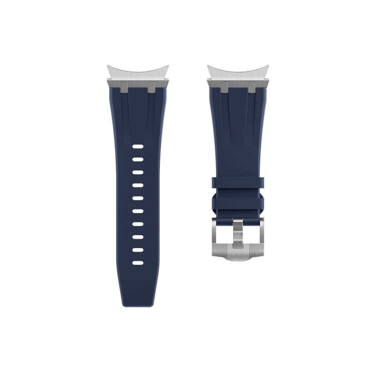 For Samsung Galaxy watch 4 / 5 / 6 AP Series Liquid Silicone Watch Band(Silver Blue) - Watch Bands by PMC Jewellery | Online Shopping South Africa | PMC Jewellery