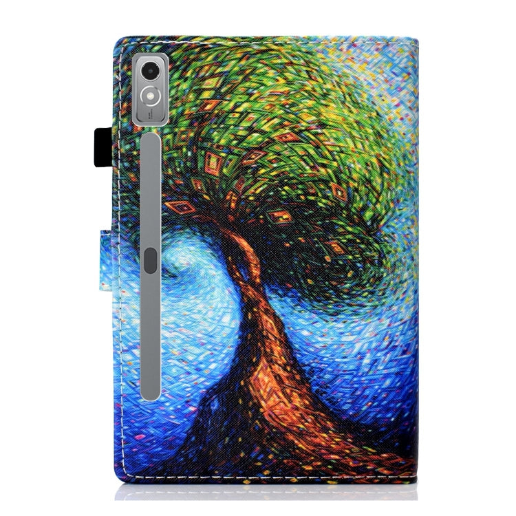 For Lenovo Tab P12 2023 / TB370FU Coloured Drawing Stitching Smart Leather Tablet Case(Abstract Tree) - Lenovo by PMC TechLife | Online Shopping South Africa | PMC TechLife | Buy Now Pay Later Mobicred