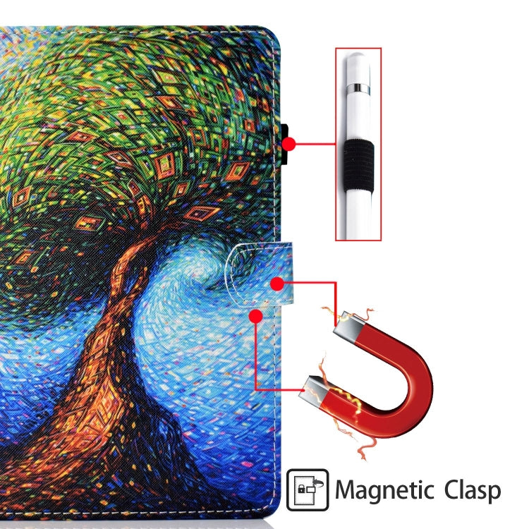 For Lenovo Tab P12 2023 / TB370FU Coloured Drawing Stitching Smart Leather Tablet Case(Abstract Tree) - Lenovo by PMC TechLife | Online Shopping South Africa | PMC TechLife | Buy Now Pay Later Mobicred