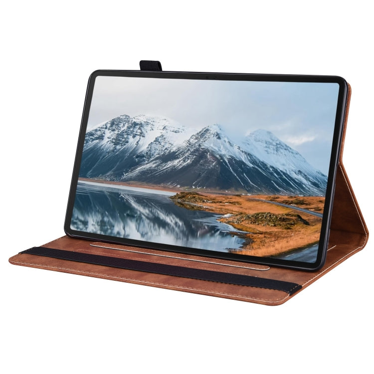 For Honor Pad X8a Splicing Shockproof Leather Tablet Case(Brown) - Honor by PMC TechLife | Online Shopping South Africa | PMC TechLife | Buy Now Pay Later Mobicred