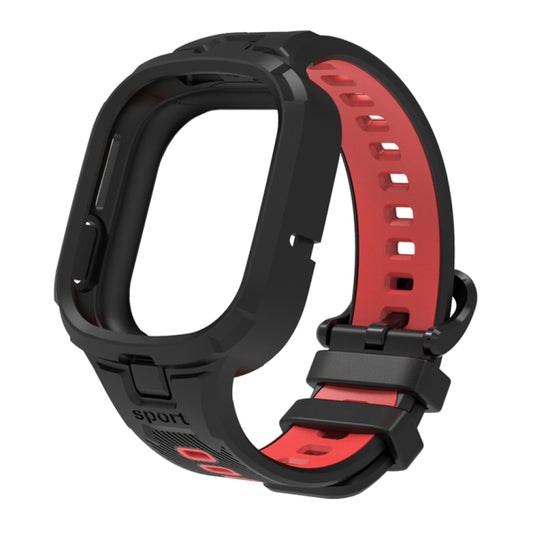 For Honor Watch 4 Two Color Integrated TPU Watch Band(Black Red) - Watch Bands by PMC Jewellery | Online Shopping South Africa | PMC Jewellery