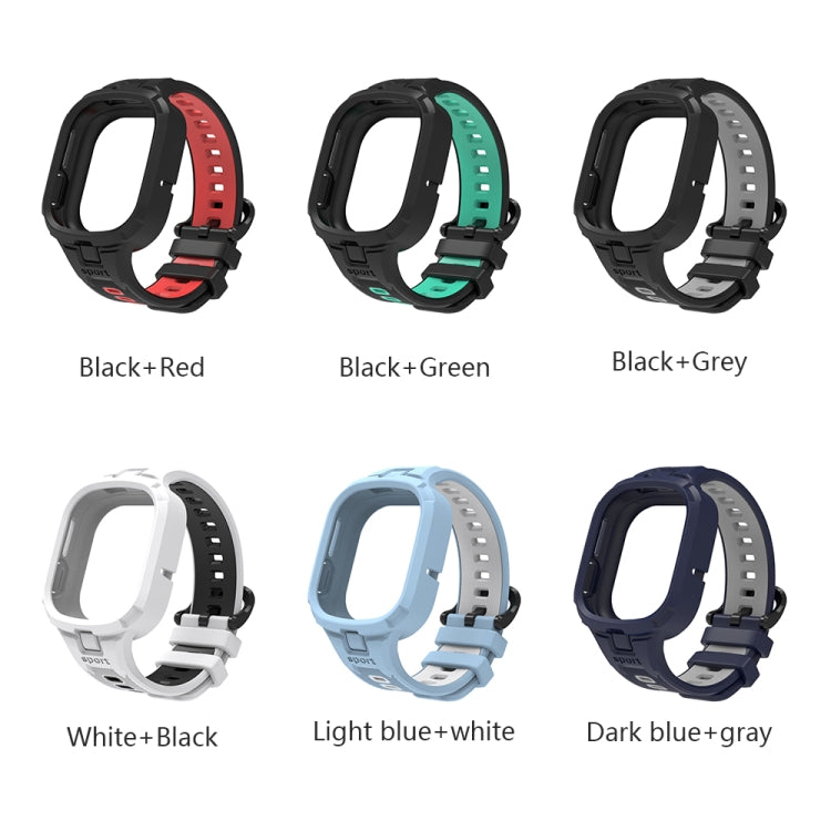 For Honor Watch 4 Two Color Integrated TPU Watch Band(Black Red) - Watch Bands by PMC TechLife | Online Shopping South Africa | PMC TechLife