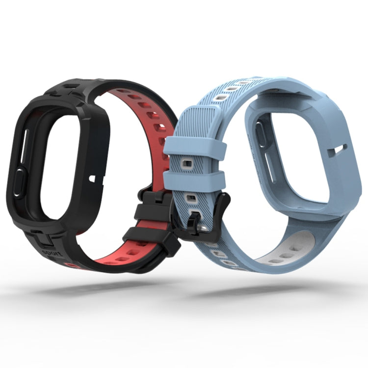 For Honor Watch 4 Two Color Integrated TPU Watch Band(Black Grey) - Watch Bands by PMC TechLife | Online Shopping South Africa | PMC TechLife