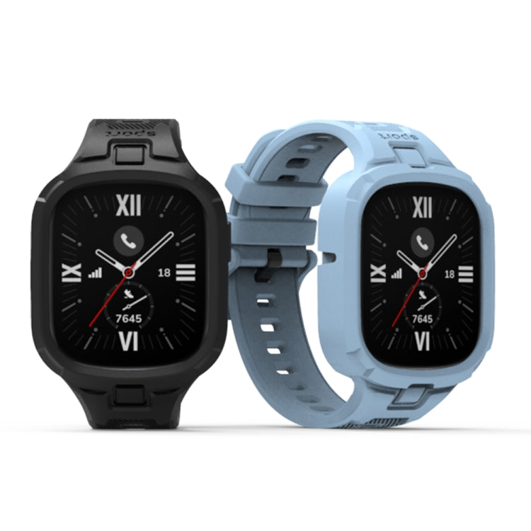 For Honor Watch 4 Solid Color Integrated TPU Watch Band(Light Blue) - Watch Bands by PMC TechLife | Online Shopping South Africa | PMC TechLife