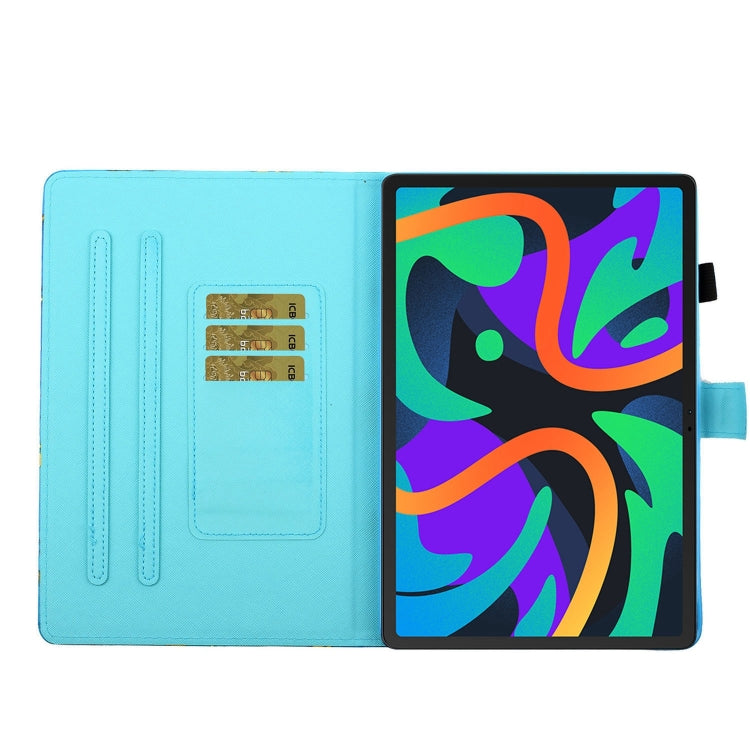 For Lenovo Tab M11/ Xiaoxin Pad 11 2024 Coloured Drawing Stitching Smart Leather Tablet Case(Butterfly Tower) - Lenovo by PMC Jewellery | Online Shopping South Africa | PMC Jewellery | Buy Now Pay Later Mobicred