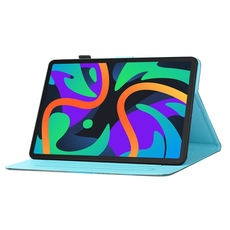 For Lenovo Tab M11/ Xiaoxin Pad 11 2024 Coloured Drawing Stitching Smart Leather Tablet Case(Butterfly Tower) - Lenovo by PMC Jewellery | Online Shopping South Africa | PMC Jewellery | Buy Now Pay Later Mobicred