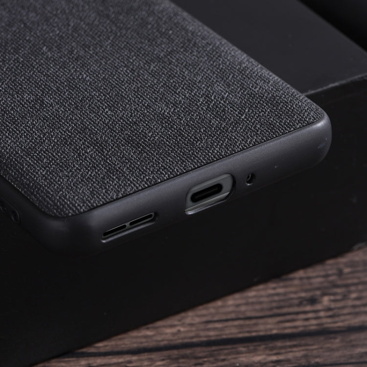 For OnePlus 12 Cloth Texture PU + TPU Phone Case(Black) - OnePlus Cases by PMC TechLife | Online Shopping South Africa | PMC TechLife