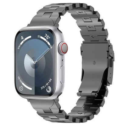 For Apple Watch SE 2023 40mm Butterfly Type Titanium Steel Watch Band(Grey) - Watch Bands by PMC Jewellery | Online Shopping South Africa | PMC Jewellery