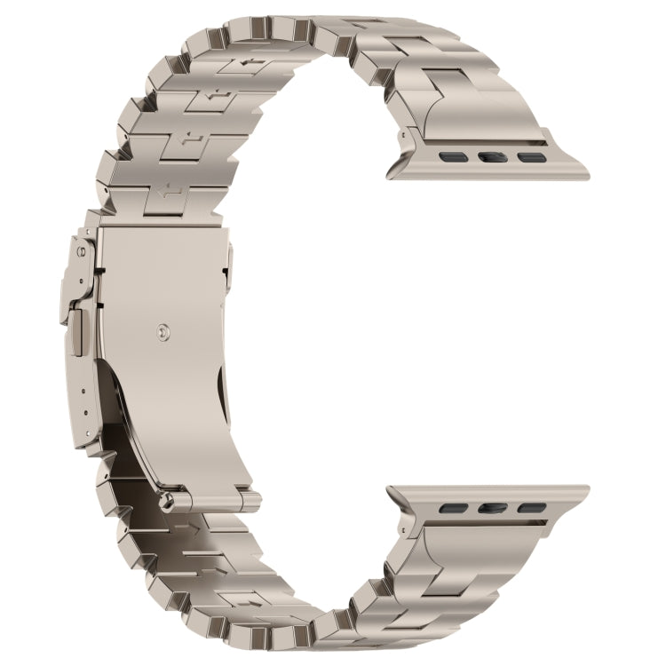 For Apple Watch Series 9 45mm Butterfly Type Titanium Steel Watch Band(Titanium) - Watch Bands by PMC Jewellery | Online Shopping South Africa | PMC Jewellery