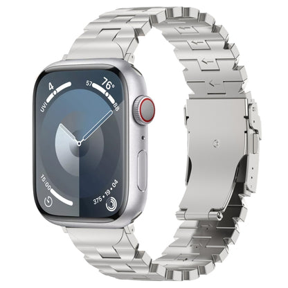 For Apple Watch SE 2022 40mm Butterfly Type Titanium Steel Watch Band(Silver) - Watch Bands by PMC Jewellery | Online Shopping South Africa | PMC Jewellery