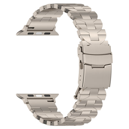 For Apple Watch Series 7 41mm Butterfly Type Titanium Steel Watch Band(Titanium) - Watch Bands by PMC Jewellery | Online Shopping South Africa | PMC Jewellery