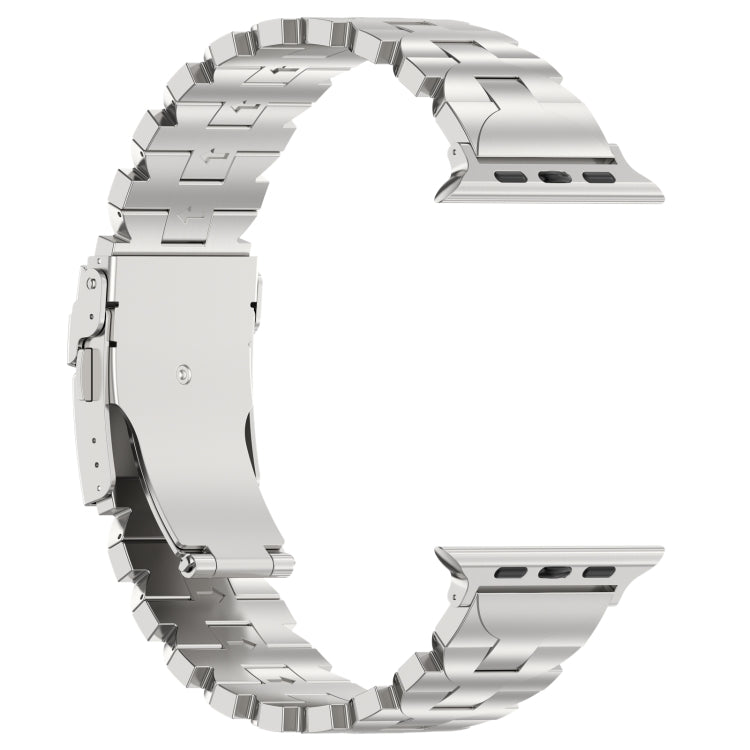 For Apple Watch SE 44mm Butterfly Type Titanium Steel Watch Band(Silver) - Watch Bands by PMC Jewellery | Online Shopping South Africa | PMC Jewellery