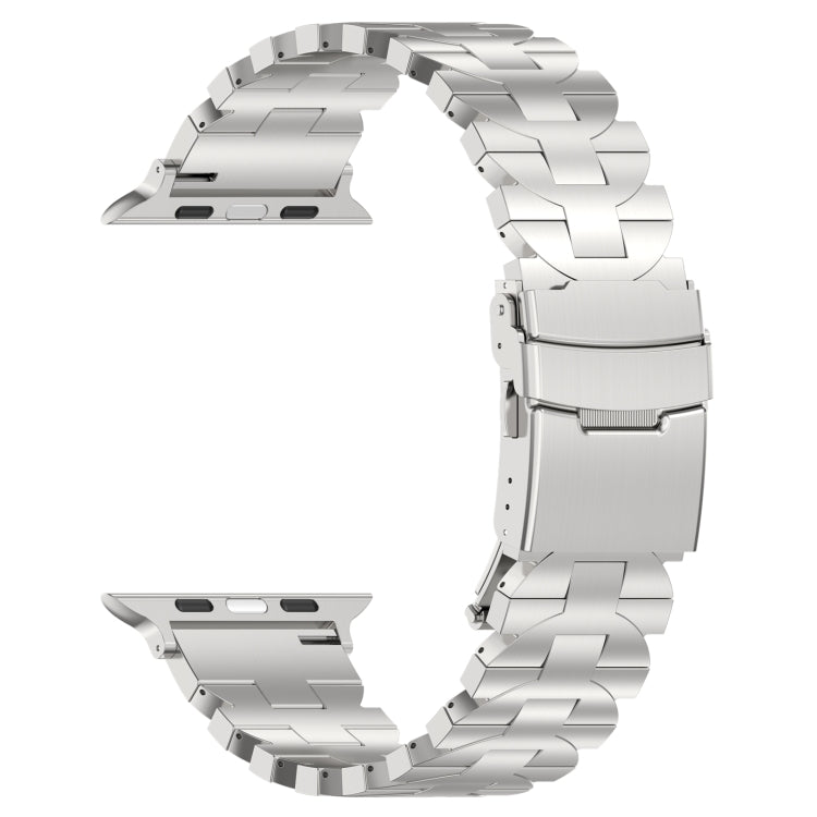 For Apple Watch SE 44mm Butterfly Type Titanium Steel Watch Band(Silver) - Watch Bands by PMC Jewellery | Online Shopping South Africa | PMC Jewellery