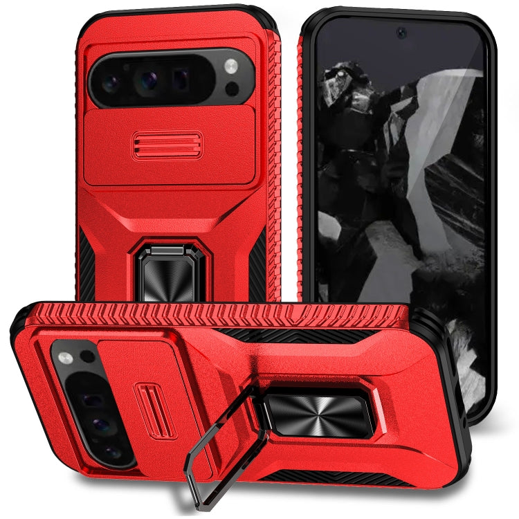 For Google Pixel 9 Pro XL Sliding Camshield Holder Phone Case(Red) - Google Cases by PMC TechLife | Online Shopping South Africa | PMC TechLife | Buy Now Pay Later Mobicred