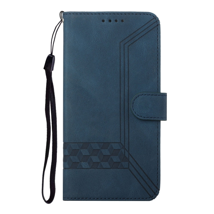 For Google Pixel 9 Pro Cubic Skin Feel Flip Leather Phone Case(Blue) - Google Cases by PMC Jewellery | Online Shopping South Africa | PMC Jewellery | Buy Now Pay Later Mobicred