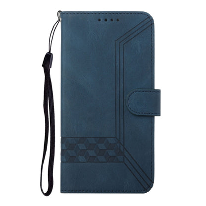 For Google Pixel 9 Pro Cubic Skin Feel Flip Leather Phone Case(Blue) - Google Cases by PMC Jewellery | Online Shopping South Africa | PMC Jewellery | Buy Now Pay Later Mobicred