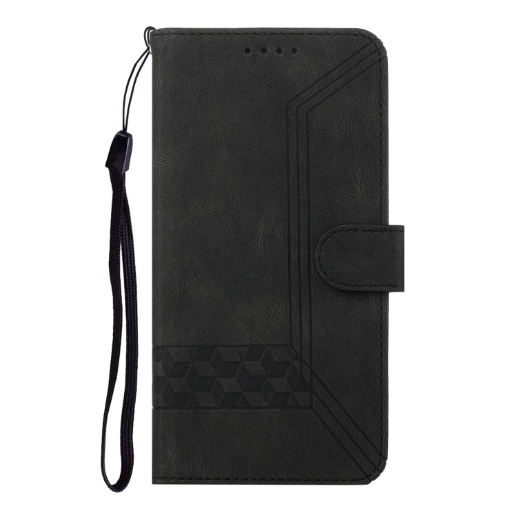 For Google Pixel 9 Pro Cubic Skin Feel Flip Leather Phone Case(Black) - Google Cases by PMC TechLife | Online Shopping South Africa | PMC TechLife | Buy Now Pay Later Mobicred