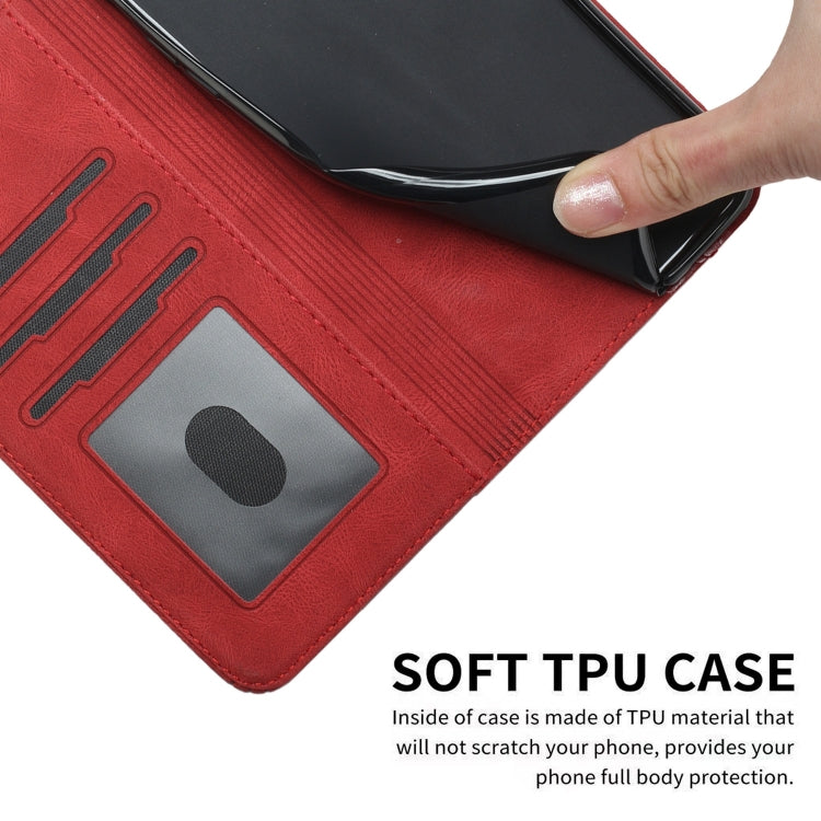 For Google Pixel 9 Cubic Skin Feel Flip Leather Phone Case(Red) - free shipping - PMC TechLife - Order now!
