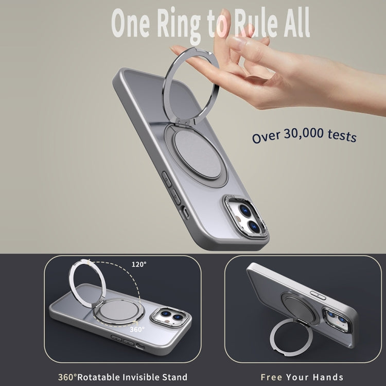 For iPhone 11 360-degree Rotating MagSafe Magnetic Holder Phone Case(Titanium Grey) - iPhone 11 Cases by PMC TechLife | Online Shopping South Africa | PMC TechLife