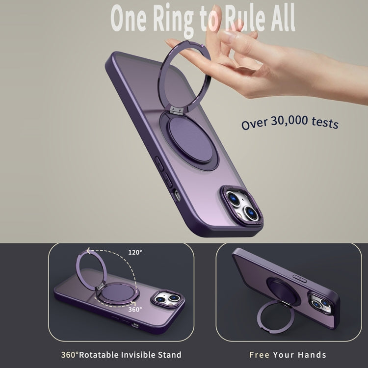 For iPhone 15 Plus 360-degree Rotating MagSafe Magnetic Holder Phone Case(Purple) - iPhone 15 Plus Cases by PMC Jewellery | Online Shopping South Africa | PMC Jewellery