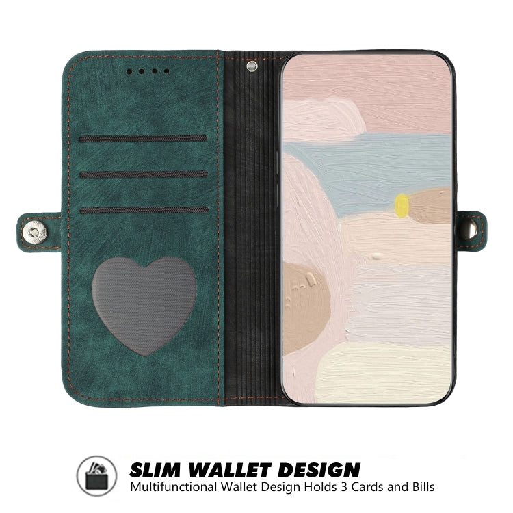 For Google Pixel 9 Pro Side Buckle Double Fold Hand Strap Leather Phone Case(Dark Green) - Google Cases by PMC TechLife | Online Shopping South Africa | PMC TechLife | Buy Now Pay Later Mobicred